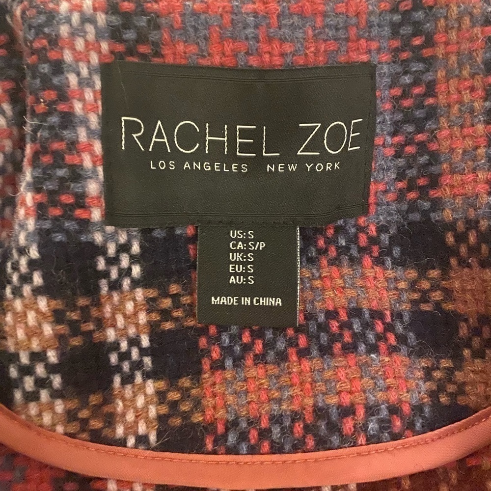 RACHEL ZOE Women’s Pink Tweed Coat - Picture 10 of 16